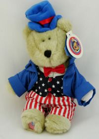 Starbucks Bearista 2002 20th Edition Uncle Sam Patriotic Bear Plush